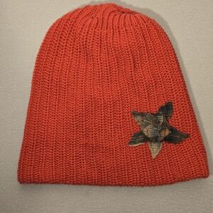 Cozy Red Knit Slouchie Beanie